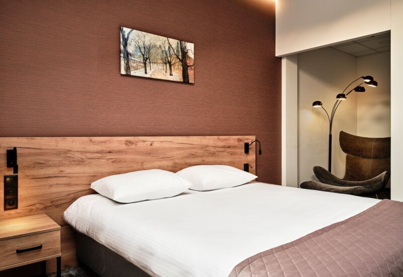 Hotel bed for a couple