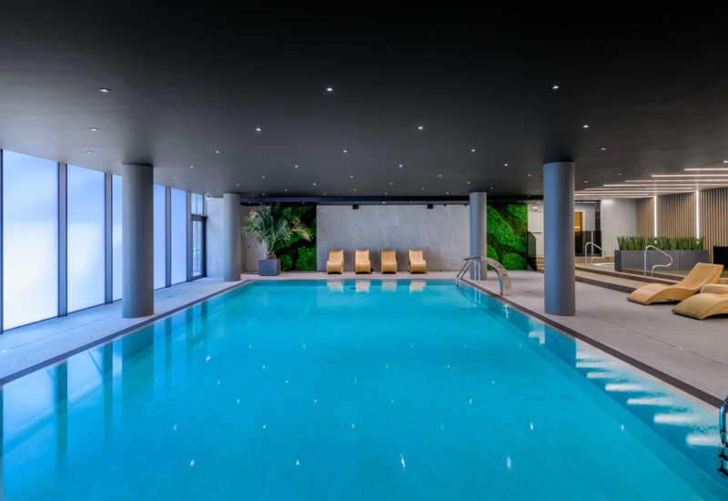 Wellness area with a pool in a hotel in Kraków