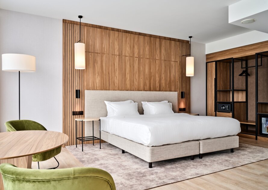 Przytulny, delikatny pokój – idealny na podróż w ciąży.