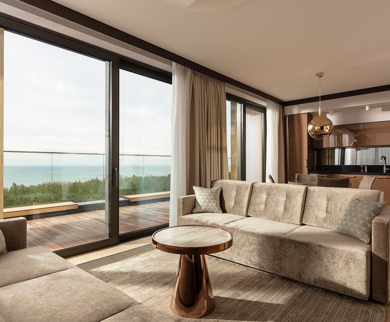 Hotelapartment mit Blick auf die Ostsee