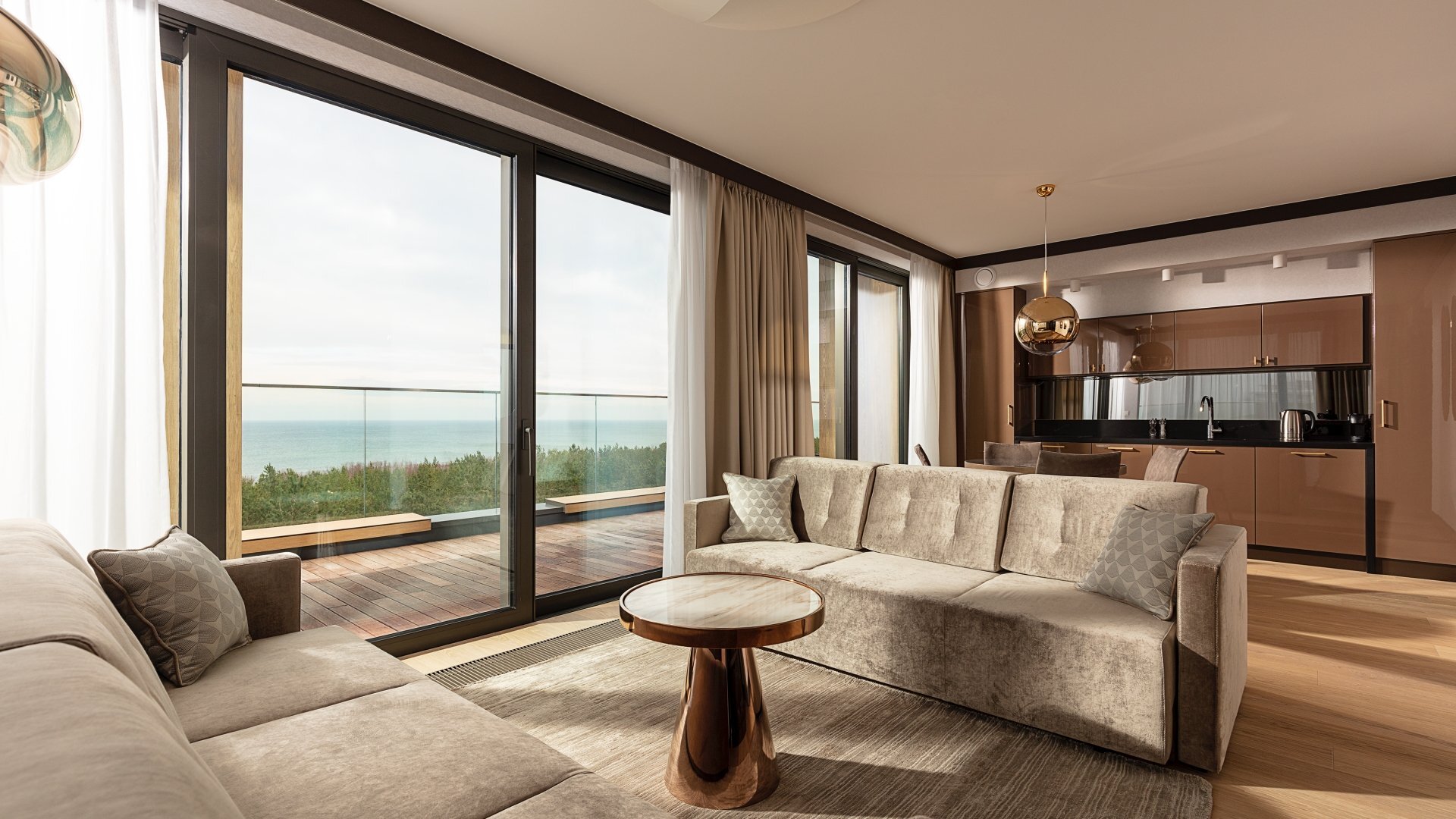 Hotelapartment mit Blick auf die Ostsee