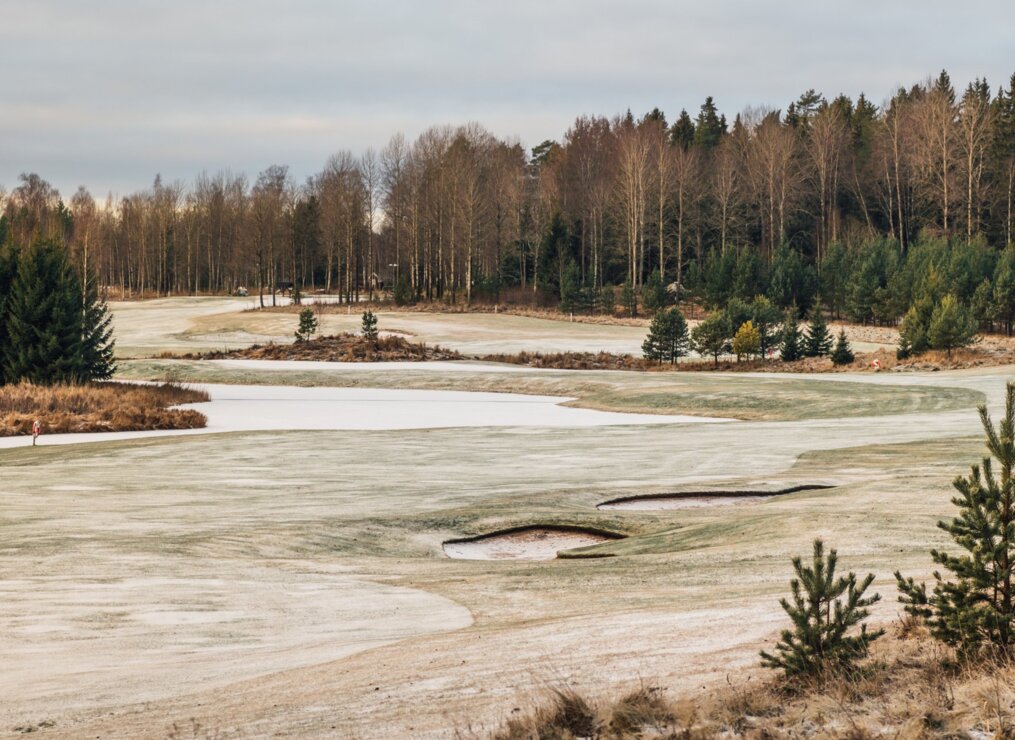 Zu jeder Jahreszeit ein Vergnügen. Wintergolf am Balmer See.