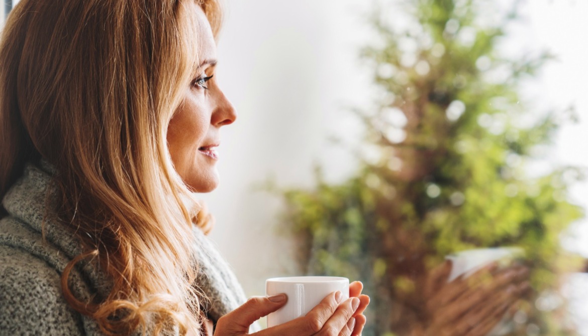 Frau beim Fasten im 4 Sterne Hotel auf Usedom