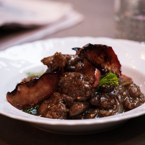 Chicken liver in sauce with mushrooms and herbs – Starodworcowa Restaurant Gdynia