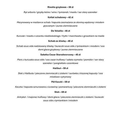 Menu restauracji w Gdyni, nowoczesne dania główne w przystępnych cenach