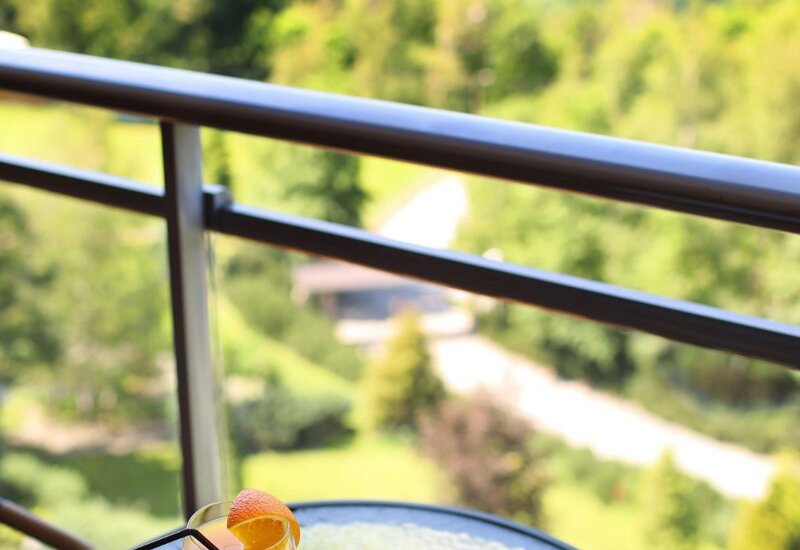 widoki z pokoju w hotelu belweder w ustroniu