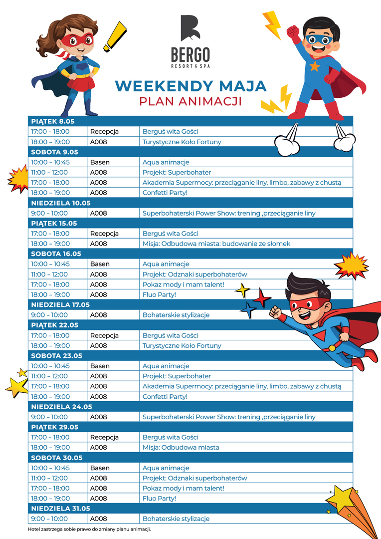 plan animacji majowka