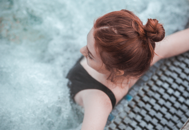 woman in the jaccuzzi