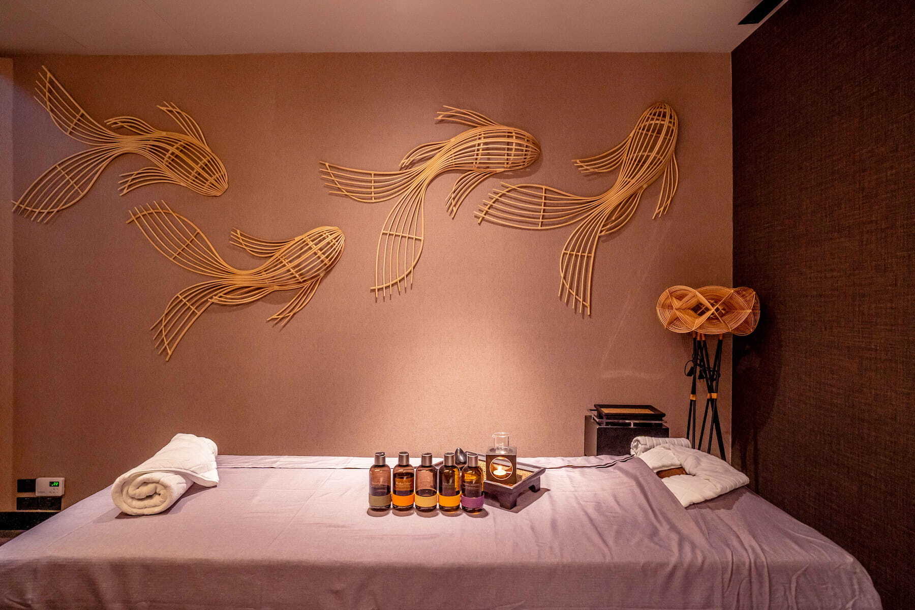 A tranquil treatment room at Chatrium Grand Bangkok’s THANN Sanctuary