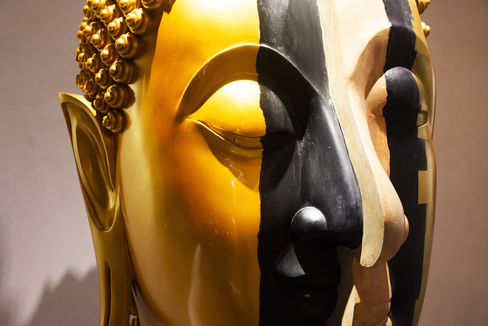 Exhibition of the Golden Buddha statue at the Museum Hall of Wat Traimit Withayaram Worawihan temple in Talad Noi, Bangkok.