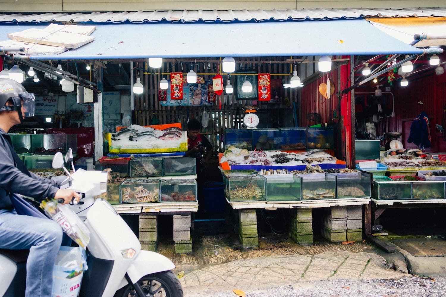 Local seafood market in Rawai, a must-see for things to do in Rawai, Phuket.