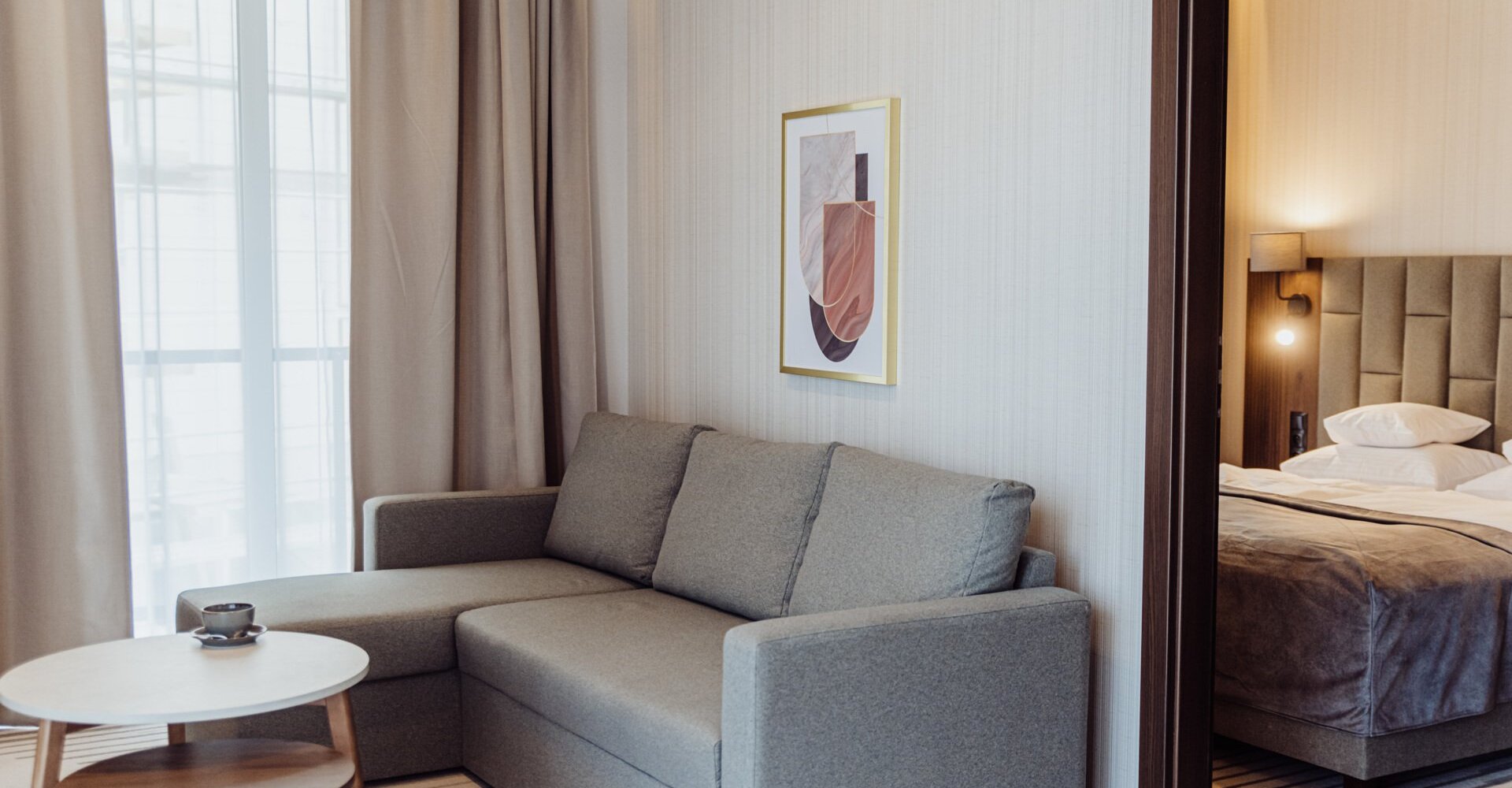 Sofa in the hotel room