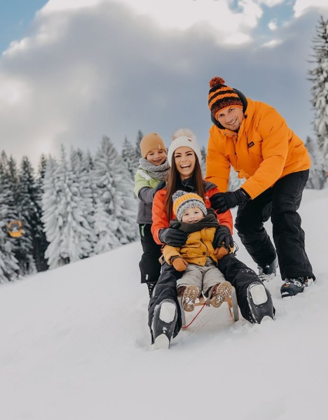Family sledding