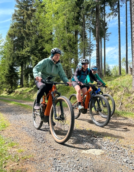 Friends on bike trip