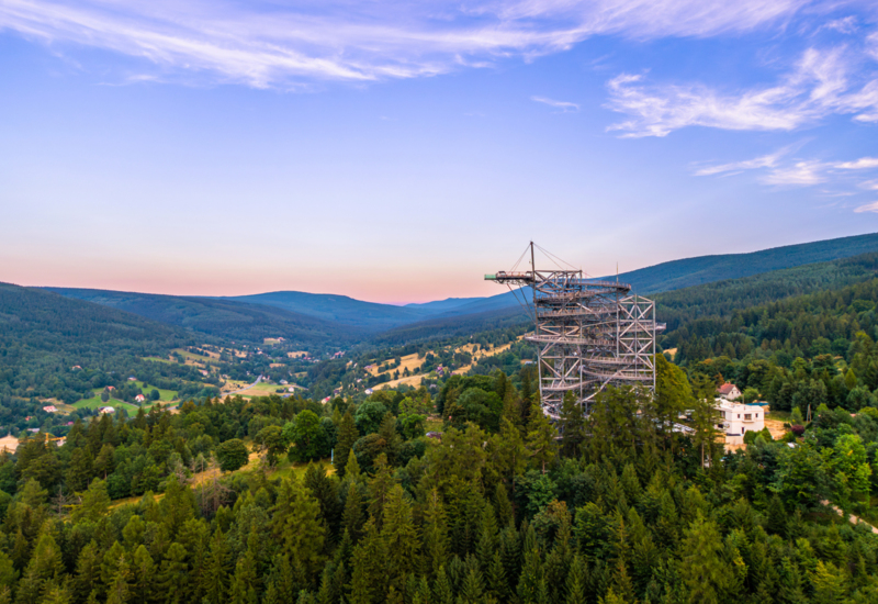 Sky Walk with mountain view