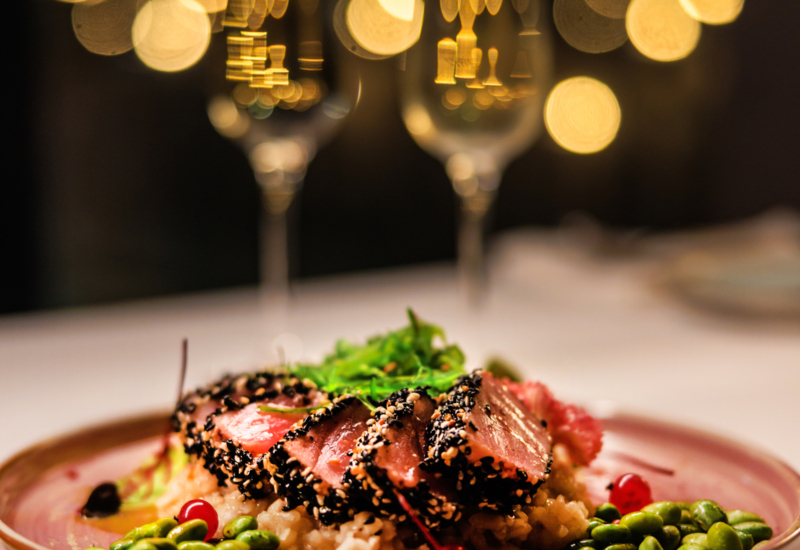 Meal in the restaurant