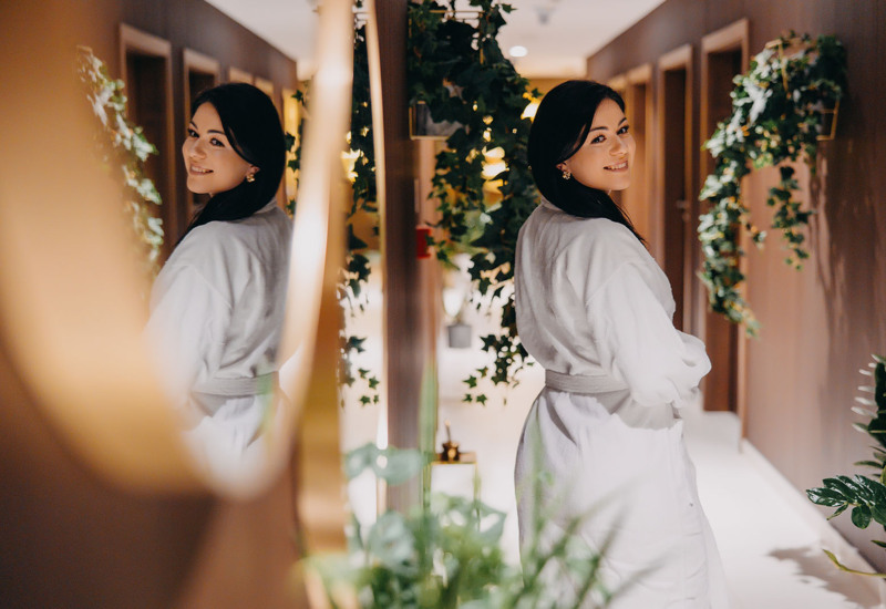woman going to spa treatment
