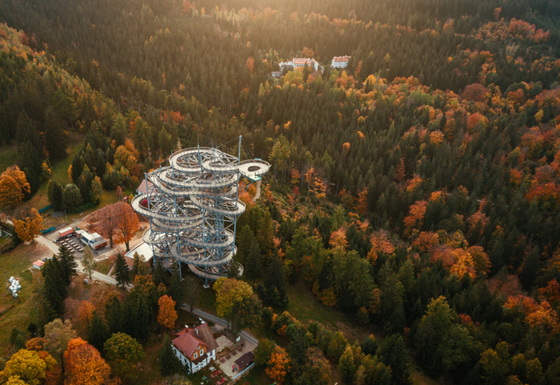 Sky Walk in autumn scenery