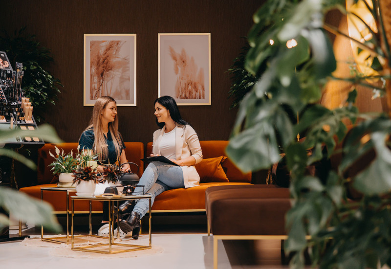 Two women choosing treatment