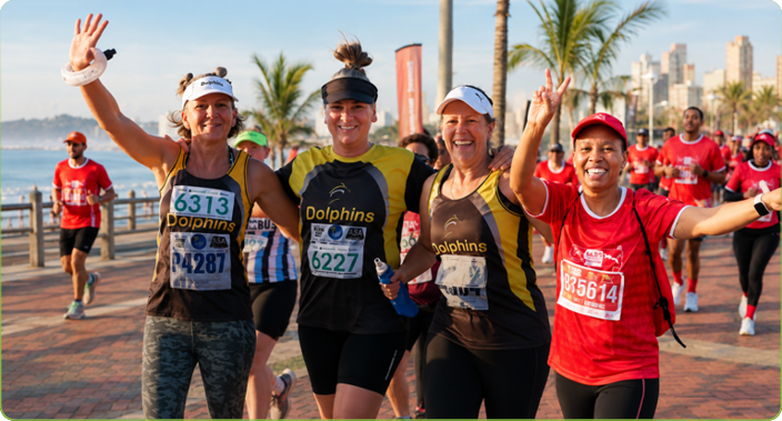 Runners enjoying an event along the Durban beachfront