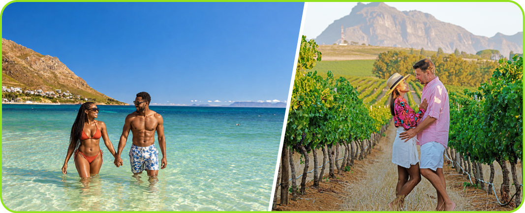 Gordon's Bay beach getaway and Cape Winelands experiences near Cape Gordonia