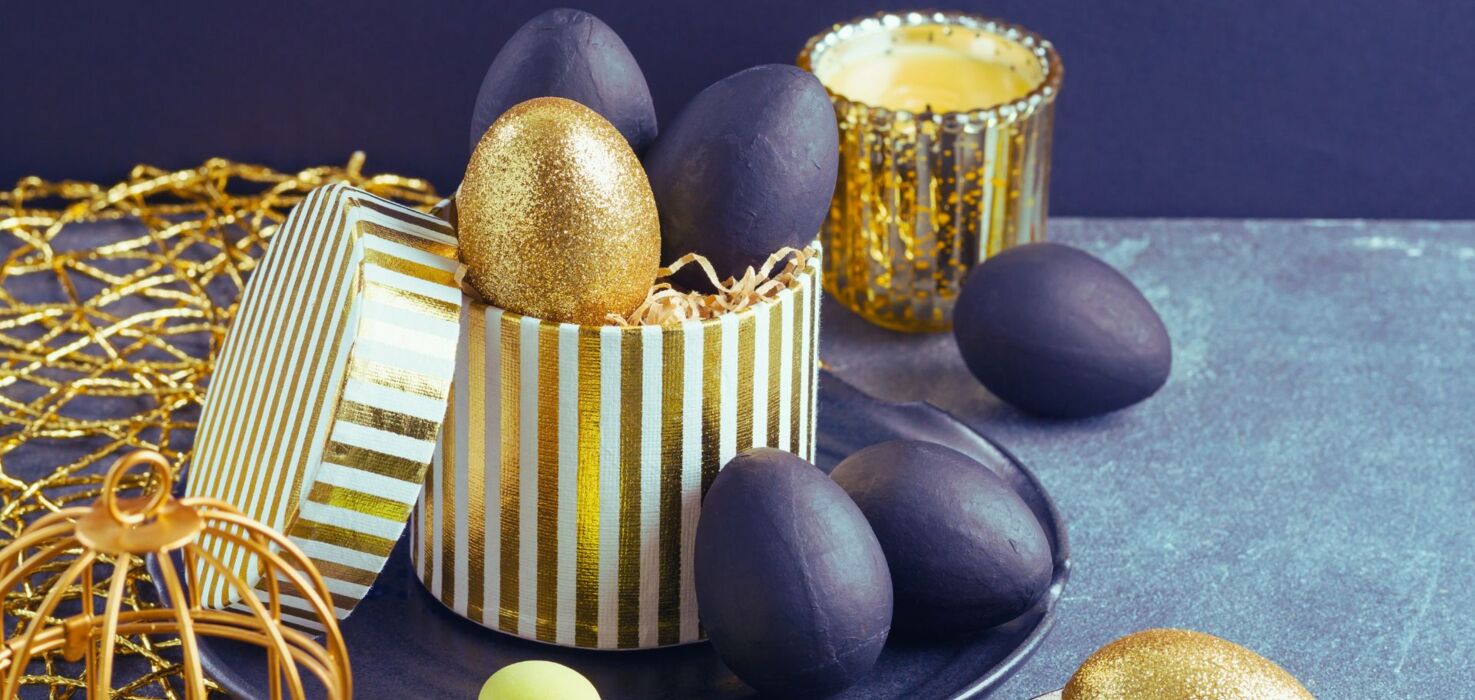 Eleganckie pisanki – koncepcja wielkanocna – stylowe, artystyczne dekoracje inspirowane tradycją