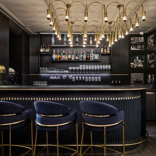 Elegant lounge in garamond hotel cracow