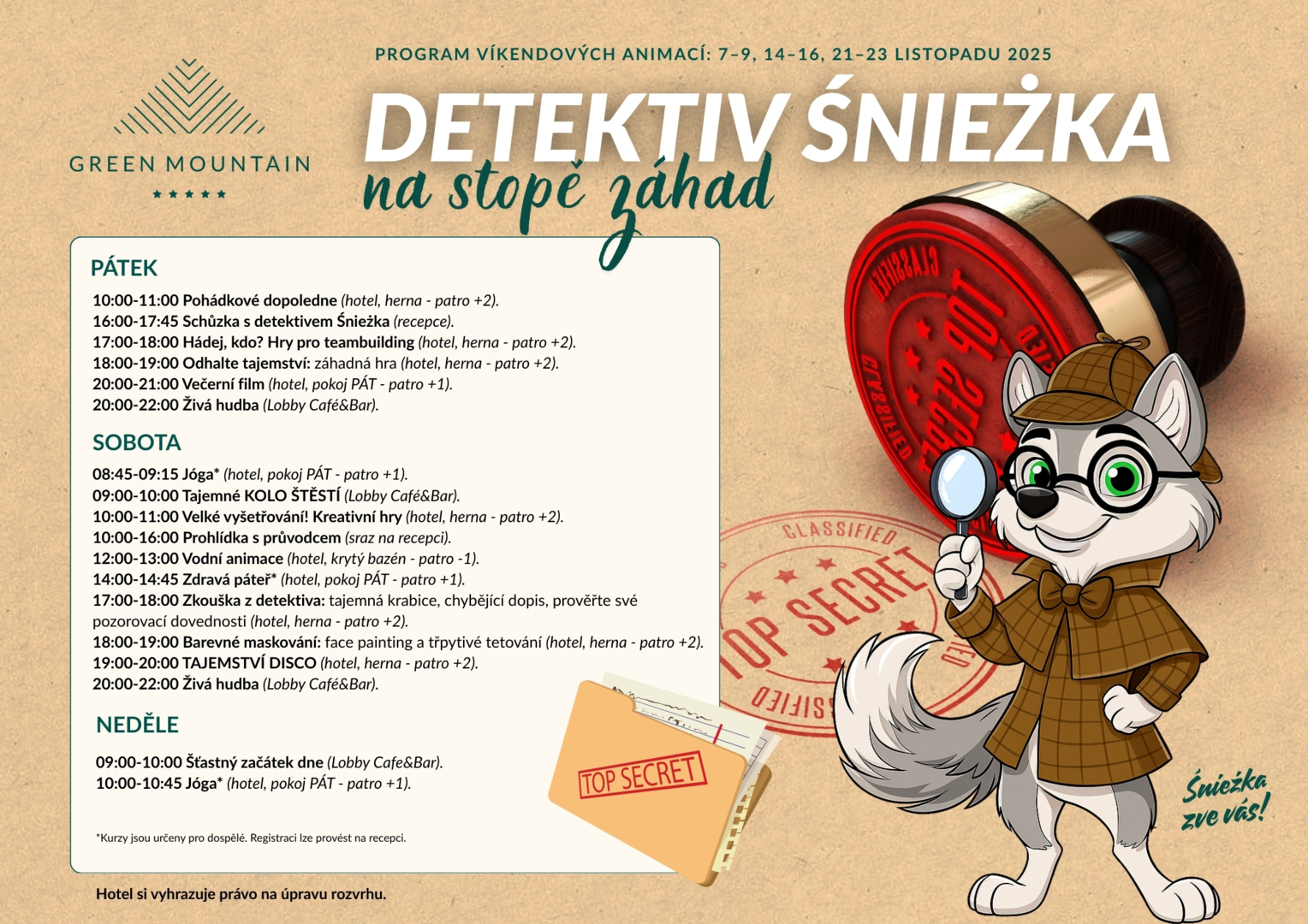 Plan atrakcji