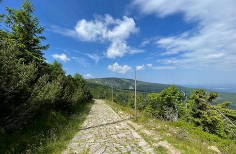 Blick vom Wanderweg in den Karkonosze