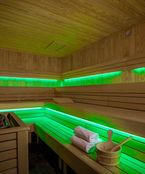 Sauna w strefie wellness Green Mountain.