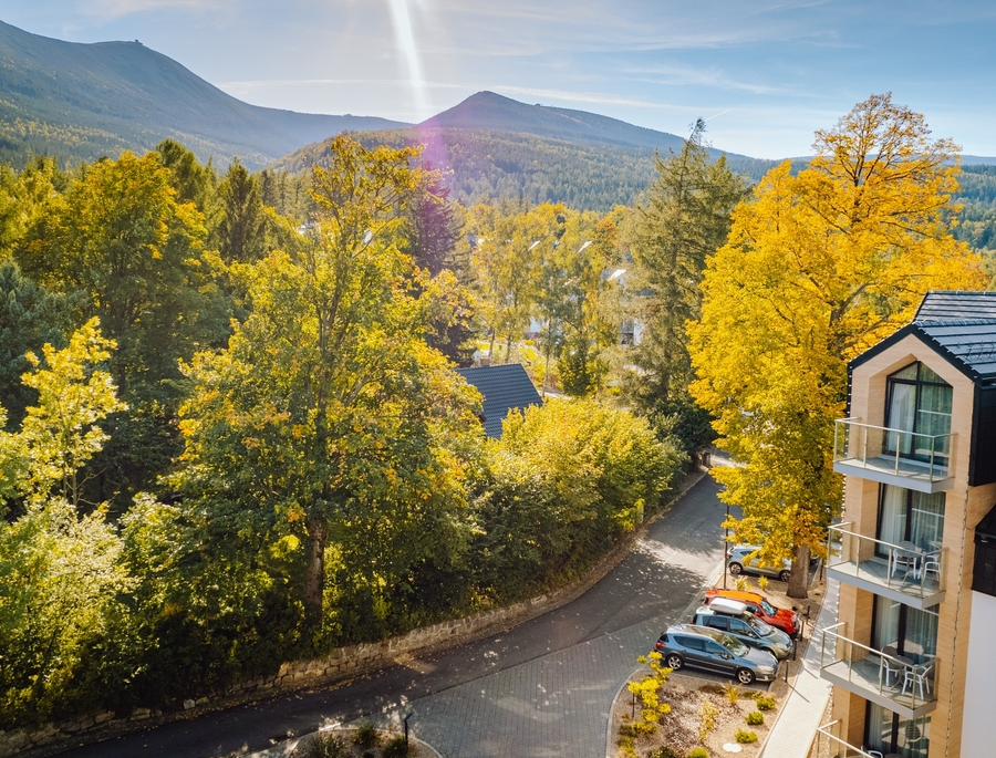 Bergblick vom Green Mountain Hotel,