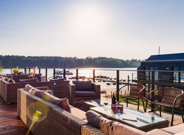 kurort kameralny mikołajki widok na jezioro