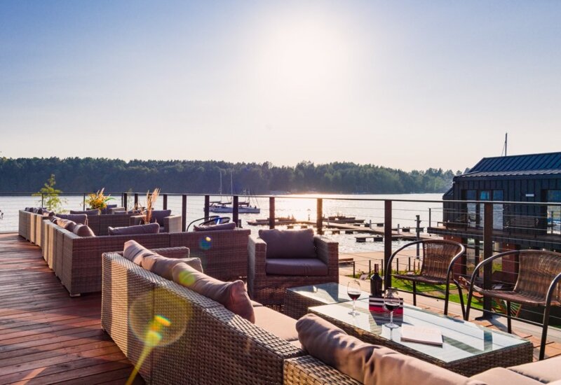 kurort kameralny mikołajki widok na jezioro