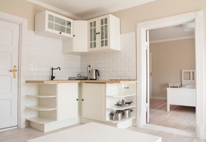 Dom Rybaka Apartament "Halibutówka" Mikołajki kuchnia