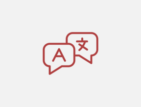 Piktogram litery w chmurkach tekstowych