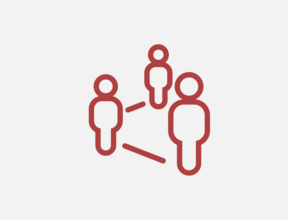 Pictogram of silhouettes of related figures