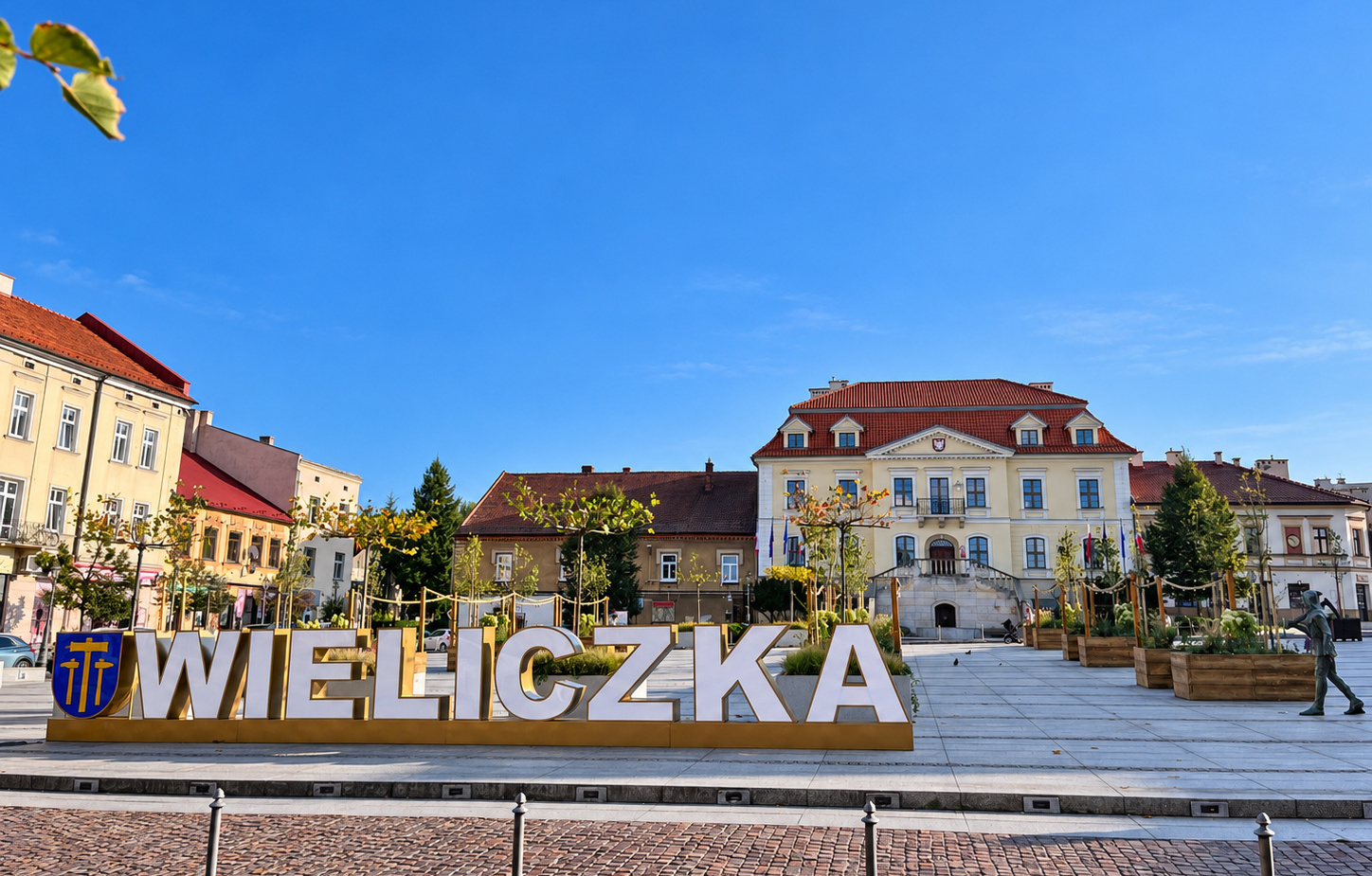 Rynek górny w centrum Wieliczki