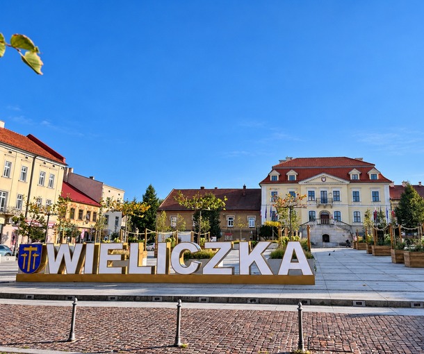 Rynek górny w centrum Wieliczki