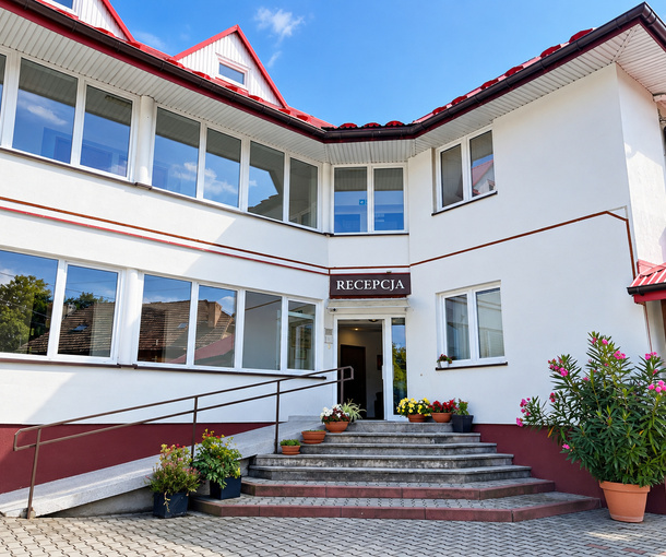 Wejście do Hotelu Górsko w Wieliczce