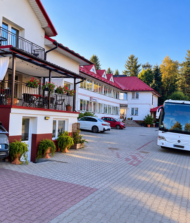 Hotel Górsko w Wieliczce – widok budynku od strony ulicy