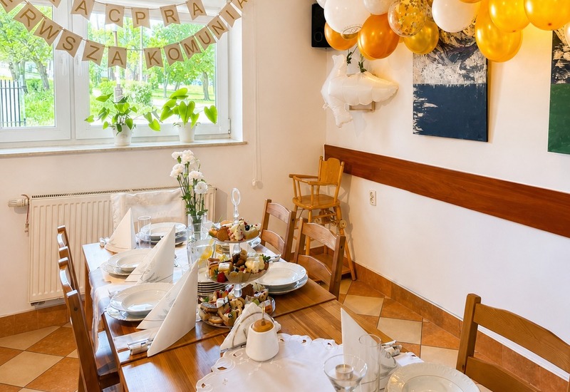 Sala restauracyjna przygotowana dla gości – Hotel Górsko Wieliczka