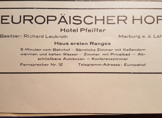Hotel Europäischer Hof in Marburg bietet Zimmer mit fließendem Warm- und Kaltwasser, Privatbad, abschließbare Autoboxen und Konferenzzimmer.