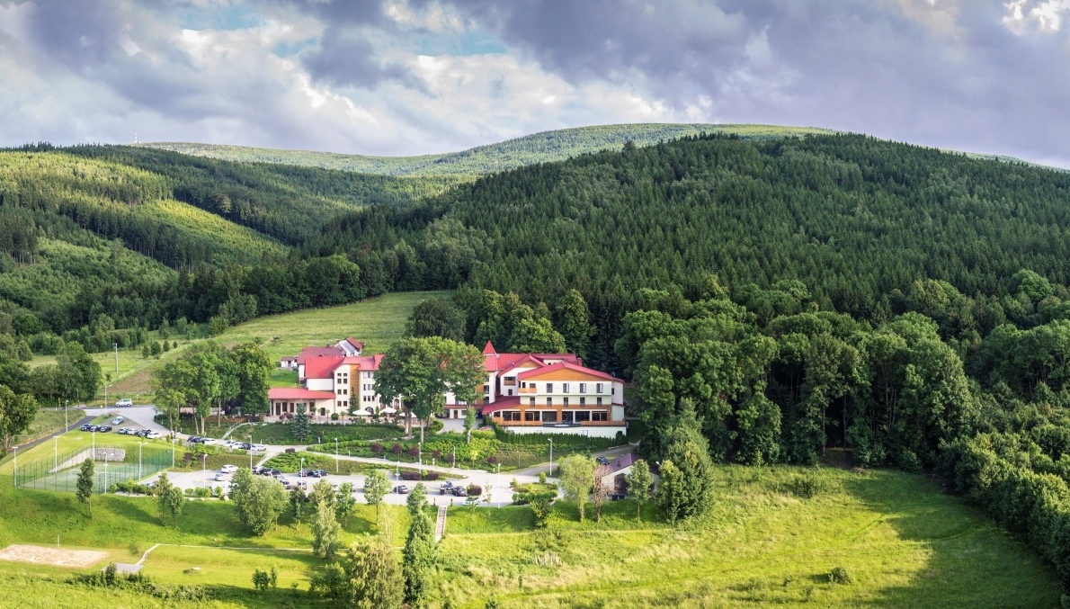 Malinowy Dwór - hotel na tle gór