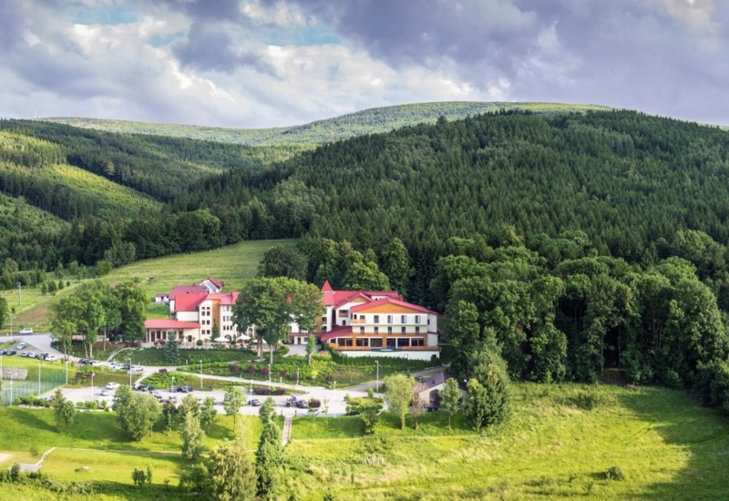 Malinowy Dwór - hotel na tle gór