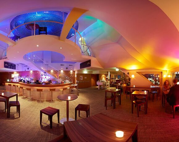 The dome on the 7th floor of the Hotel Monopol Lucerne.