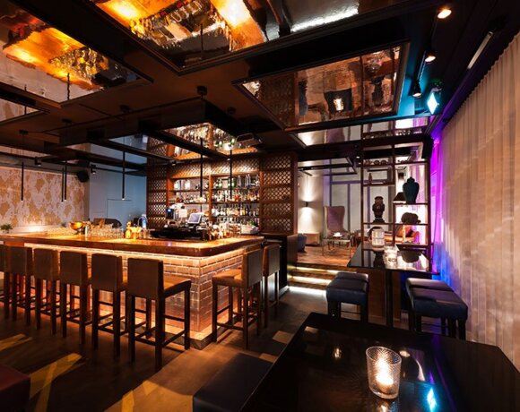 Das weisse Schaf is a unique bar on the first floor of the Hotel Monopol.