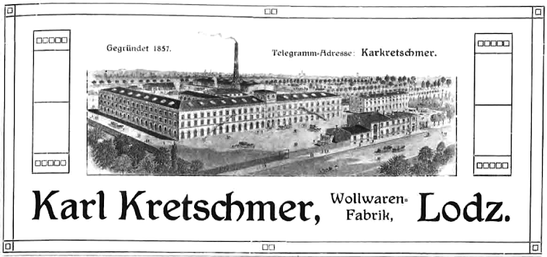 Czarno-biała ilustracja z czasów funkcjonowania zakładu przemysłowego dawnej fabryki
