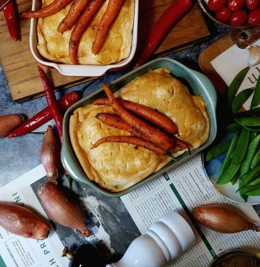 Freshly baked main course in restaurant at Kretschmer’s prepared in a fancy way