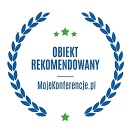 Logo of awarded recommendation by moje konferencje for Hotel Tobaco in Łódź