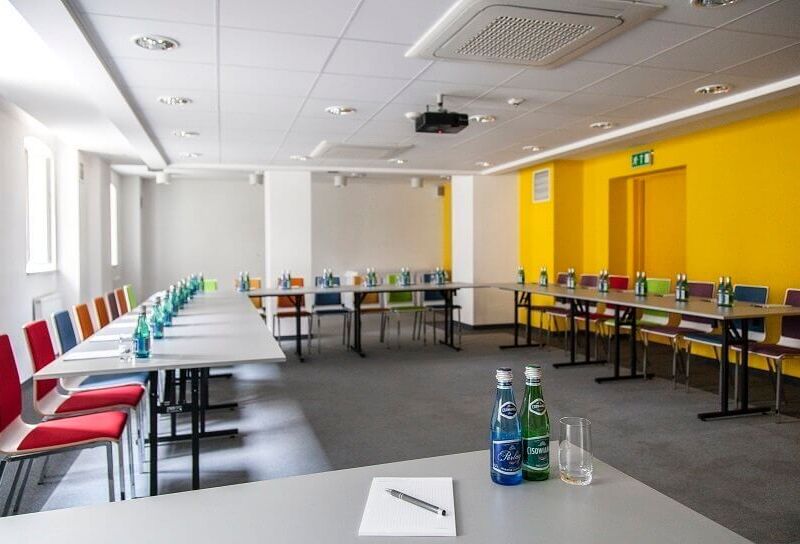 Training room with projector and daylight